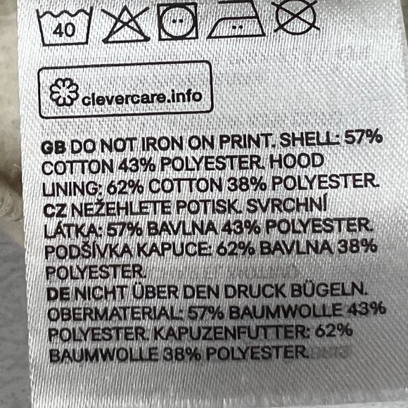 H&M Into the Field Cream Relaxed Hoodie Men's Size XS - Picture 4 of 11